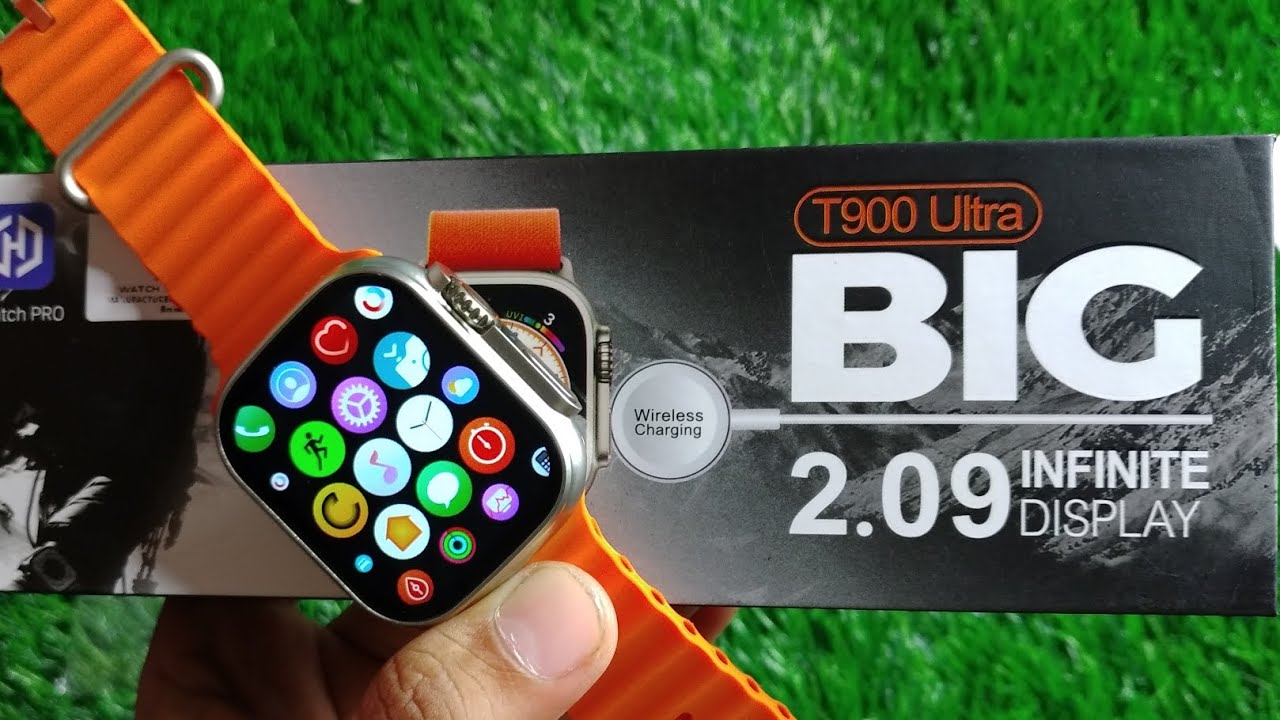 T900 Ultra Smart Watch 2.09" Infinite HD Display | Bluetooth Calling | Fitness Tracker | Heart Rate & Sleep Monitor | Wireless Charging | Android & iOS Compatible (Random Color)